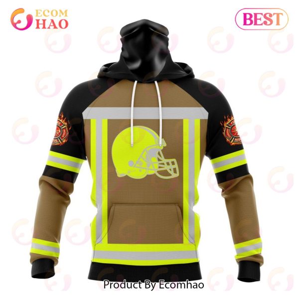 NFL Cleveland Browns Special Firefighter Uniform Design 3D Hoodie