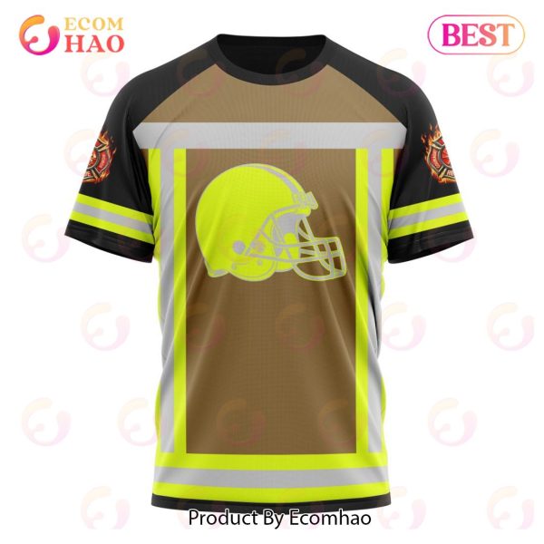 NFL Cleveland Browns Special Firefighter Uniform Design 3D Hoodie