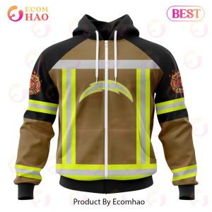 NFL Los Angeles Chargers Special Firefighter Uniform Design 3D Hoodie