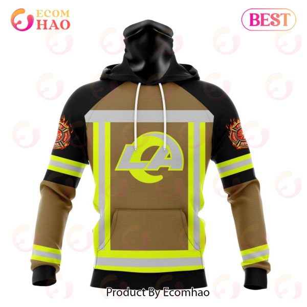 NFL Los Angeles Rams Special Firefighter Uniform Design 3D Hoodie