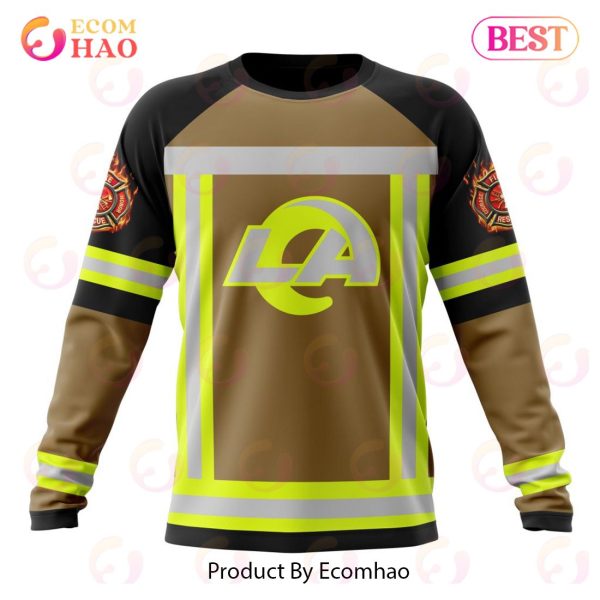NFL Los Angeles Rams Special Firefighter Uniform Design 3D Hoodie