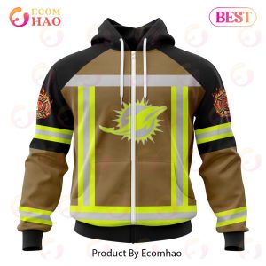 NFL Miami Dolphins Special Firefighter Uniform Design 3D Hoodie