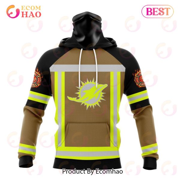 NFL Miami Dolphins Special Firefighter Uniform Design 3D Hoodie