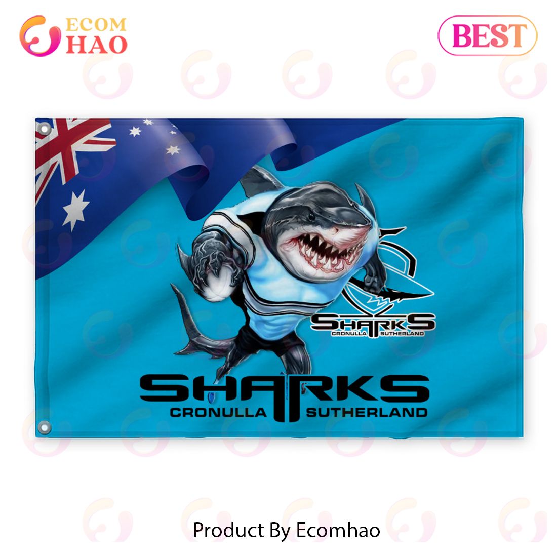 NRL Cronulla Sharks 3D Flag