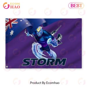 NRL Melbourne Storm 3D Flag