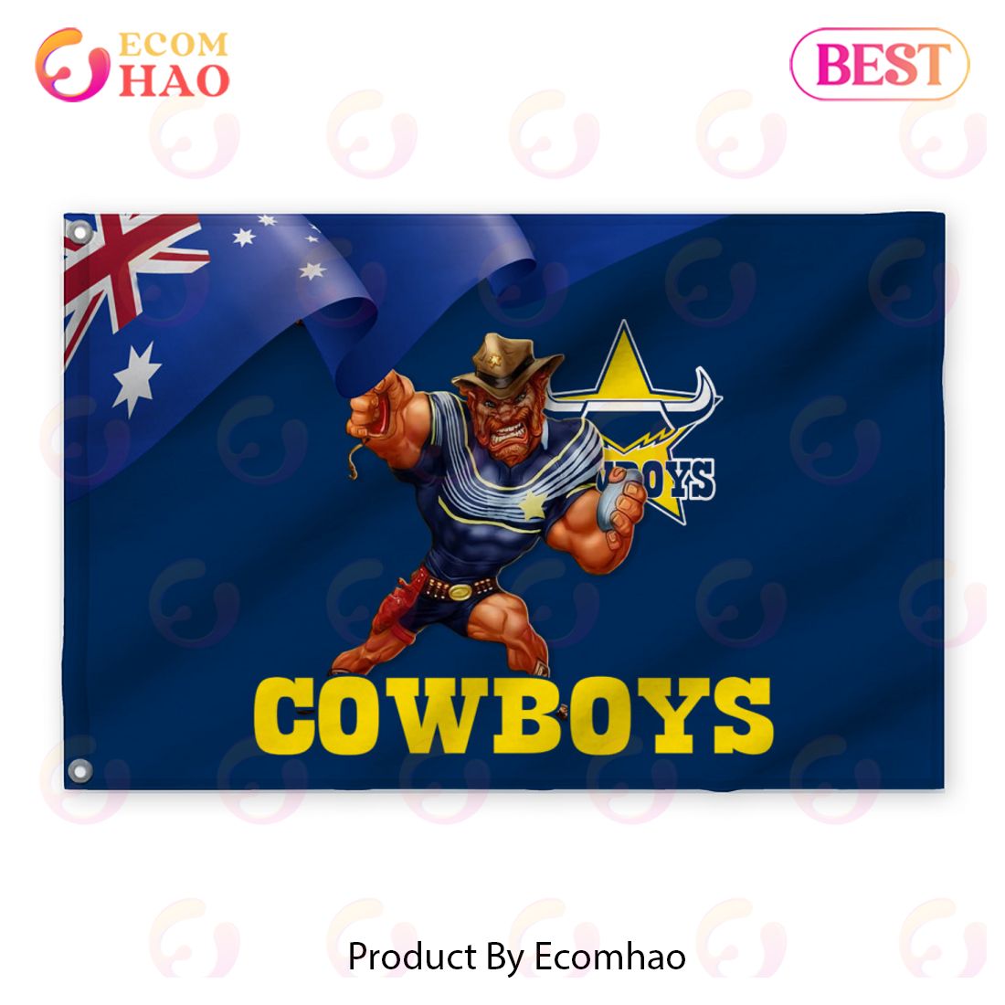 NRL North Queensland Cowboys 3D Flag