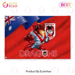 NRL St. george Illawarra Dragons 3D Flag
