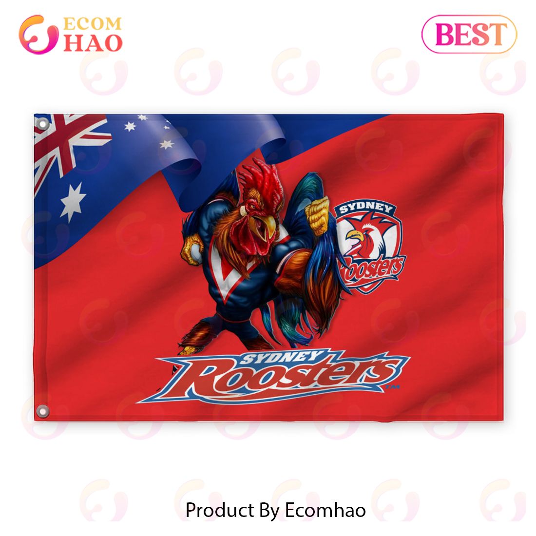 NRL Sydney Roosters 3D Flag