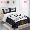 Gucci Bedding Set Blue And Flowers Fly Luxury Bed Sheets Gucci Bedding Set Blue And Flowers Fly Luxury Bed Sheets