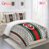 Gucci Bedding Set Italy Beige Red Gold Luxury Bed Sheets Gucci Bedding Set Italy Beige Red Gold Luxury Bed Sheets