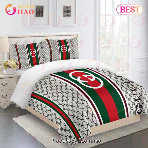 Gucci Bedding Set Italy White And Black Luxury Bed Sheets