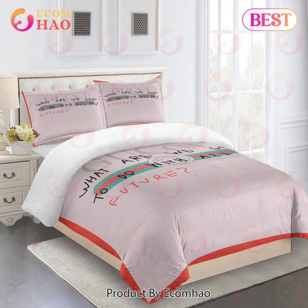 Gucci Bedding Set Pink Rose Luxury Bed Sheets