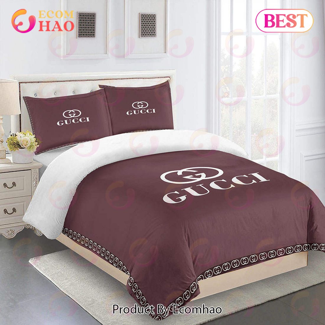 Gucci Bedding Set Purple Luxury Bed Sheets Luxury Items