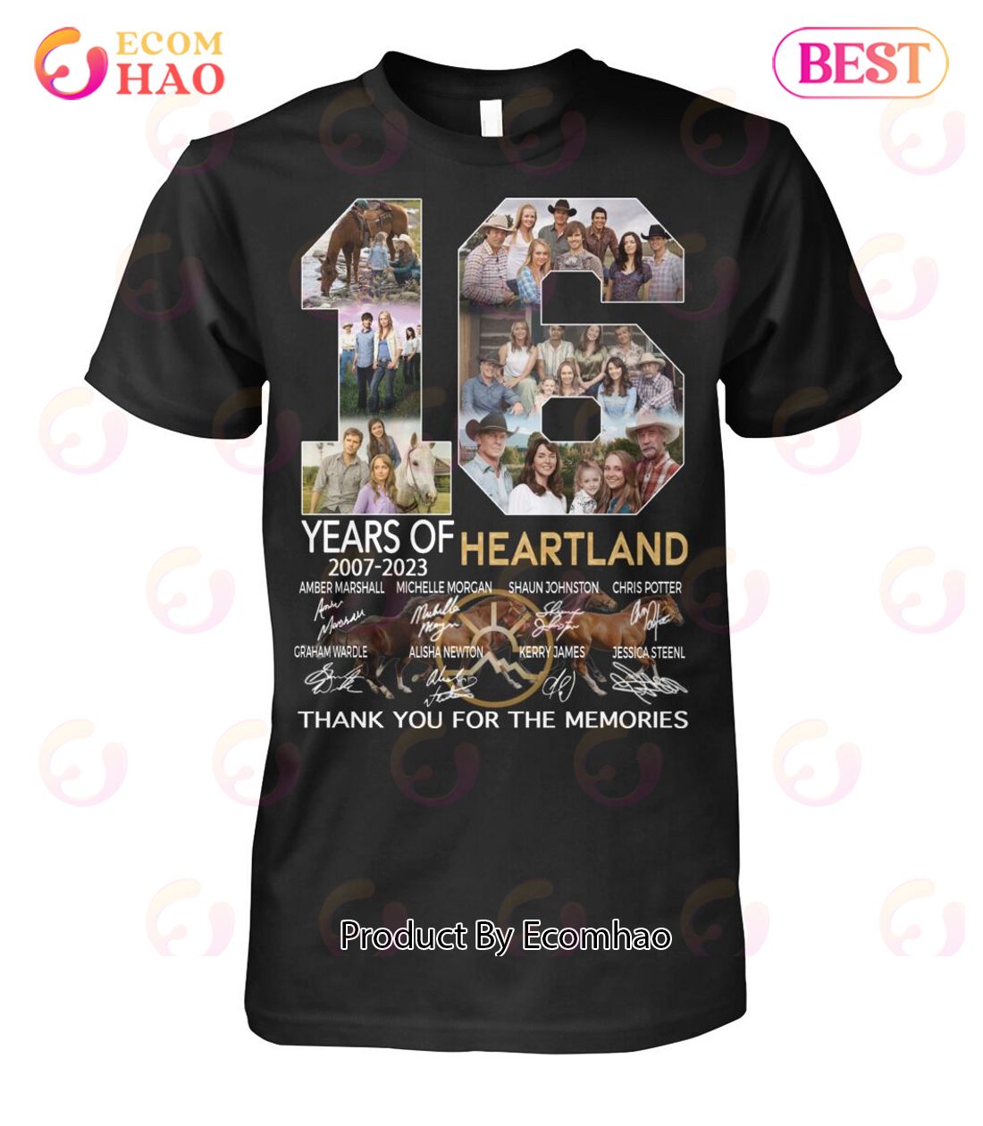 16 Years Of 2007 – 2023 Heartland Thank You For The Memories T-Shirt