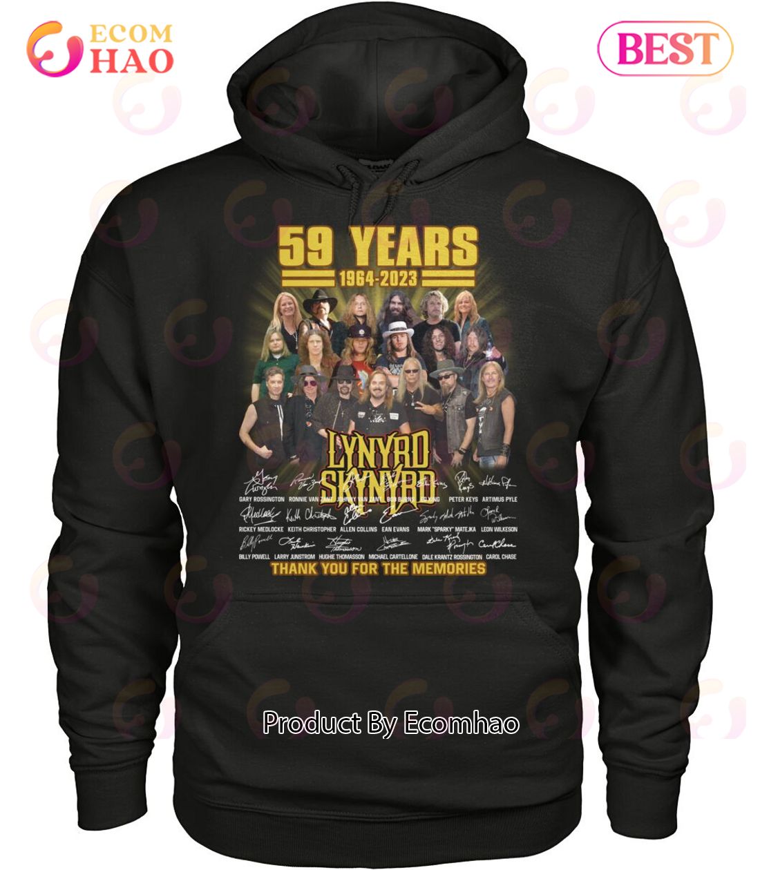 59 Years Of 1964 – 2023 Lynyrd Skynyrd Thank You For The Memories T-Shirt