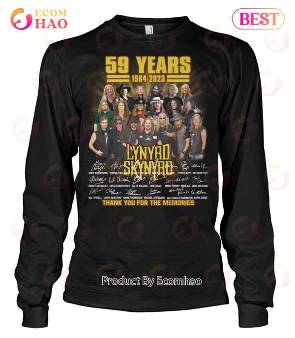 59 Years Of 1964 – 2023 Lynyrd Skynyrd Thank You For The Memories T-Shirt