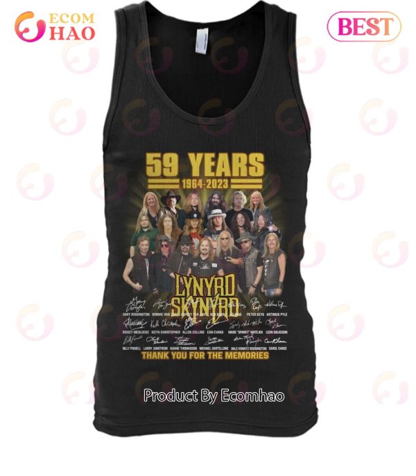59 Years Of 1964 – 2023 Lynyrd Skynyrd Thank You For The Memories T-Shirt