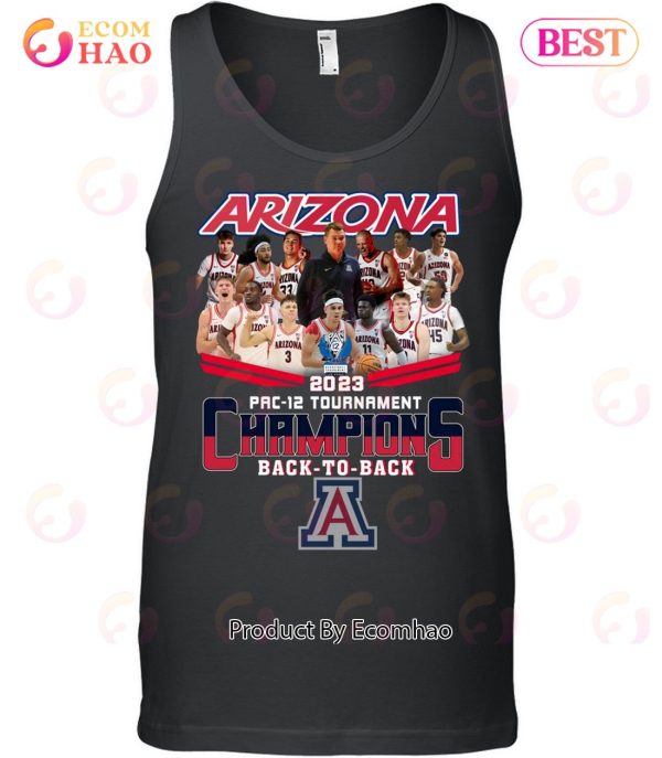 Arizona 2023 Pac-12 Tournament Champions Back To Back T-Shirt