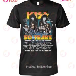 Kiss Band 50 Years 1973 – 2023 Thank You For The Memories New Design T-Shirt