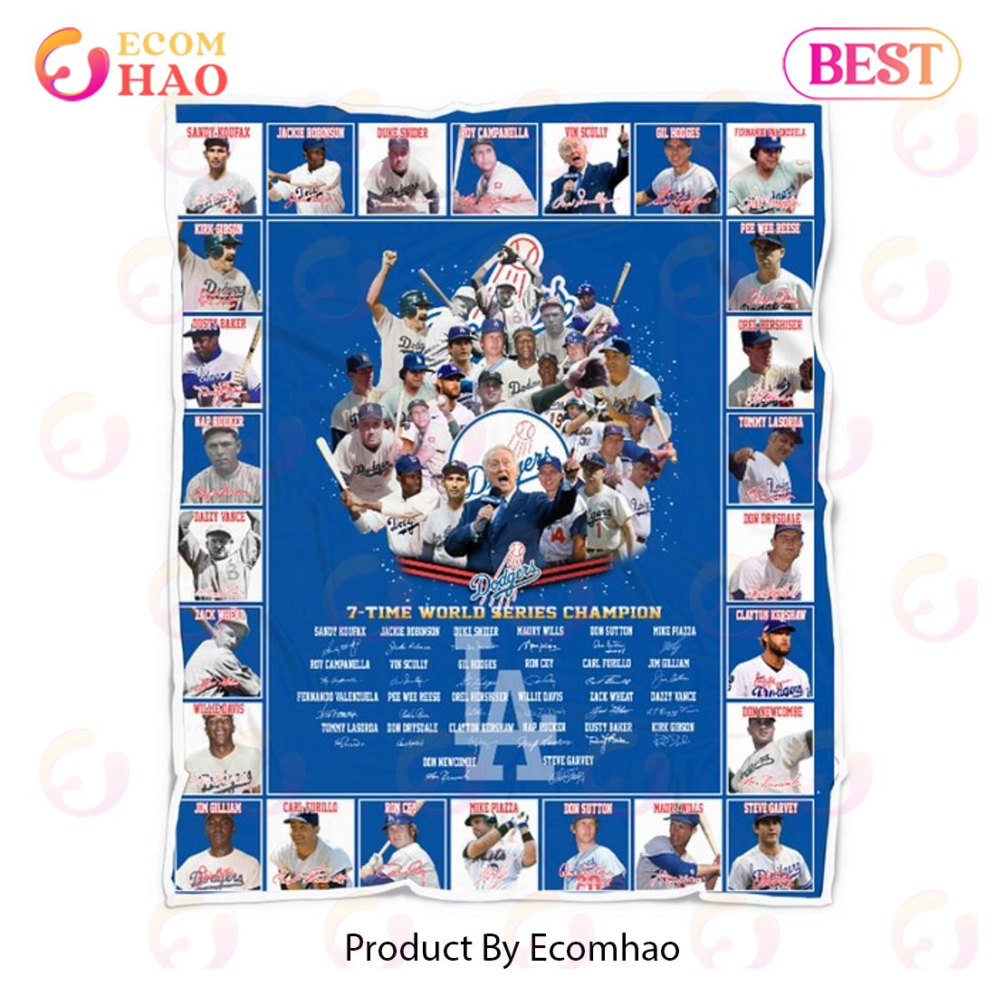 MLB New York Mets 2-Time World Series Champion Quilt, Fleece Blanket, Sherpa Fleece Blanket