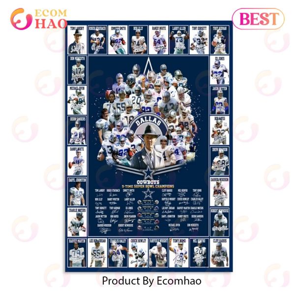 NFL Dallas Cowboys 5-Time Super Bowl Champions Quilt, Fleece Blanket, Sherpa Fleece Blanket