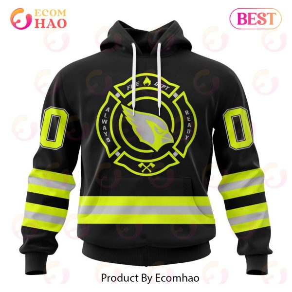 NFL Arizona Cardinals Custom Name And Number Special FireFighter Uniform Design 3D Hoodie