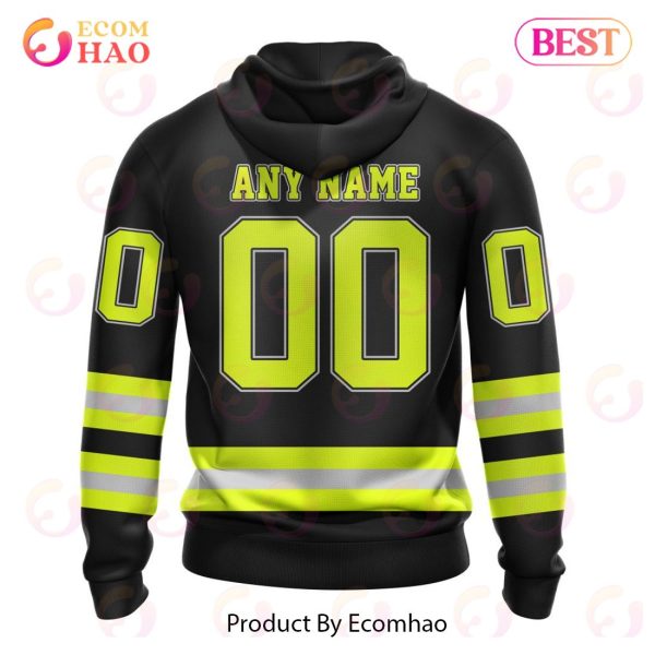 NFL Atlanta Falcons Custom Name And Number Special FireFighter Uniform Design 3D Hoodie