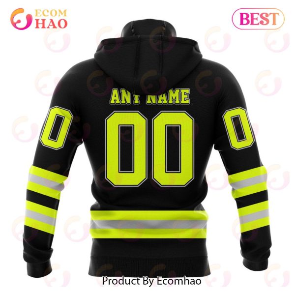 NFL Atlanta Falcons Custom Name And Number Special FireFighter Uniform Design 3D Hoodie