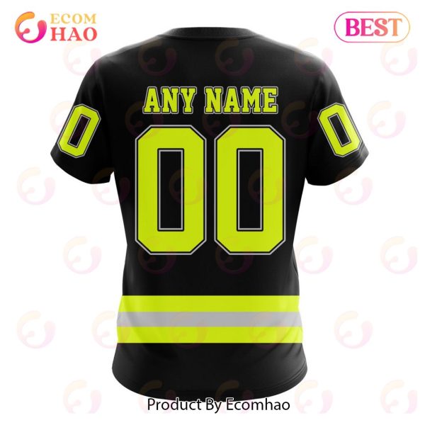 NFL Dallas Cowboys Custom Name And Number Special FireFighter Uniform Design 3D Hoodie