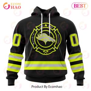NFL Denver Broncos Custom Name And Number Special FireFighter Uniform Design 3D Hoodie