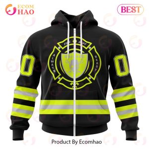 NFL Las Vegas Raiders Custom Name And Number Special FireFighter Uniform Design 3D Hoodie