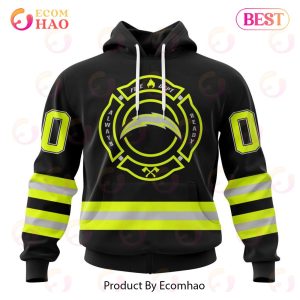 NFL Los Angeles Chargers Custom Name And Number Special FireFighter Uniform Design 3D Hoodie