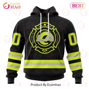 NFL Los Angeles Rams Custom Name And Number Special FireFighter Uniform Design 3D Hoodie