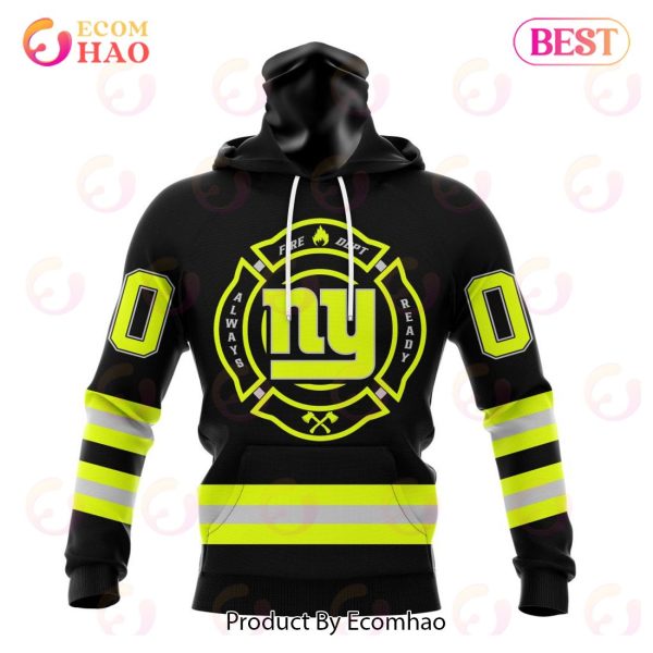 NFL New York Giants Custom Name And Number Special FireFighter Uniform Design 3D Hoodie