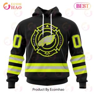 NFL Philadelphia Eagles Custom Name And Number Special FireFighter Uniform Design 3D Hoodie