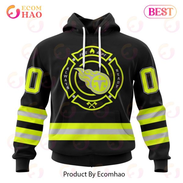 NFL Tennessee Titans Custom Name And Number Special FireFighter Uniform Design 3D Hoodie