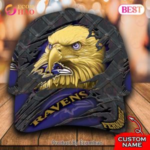 NFL Baltimore Ravens Special Eagle Bird Design Cap Custom Name