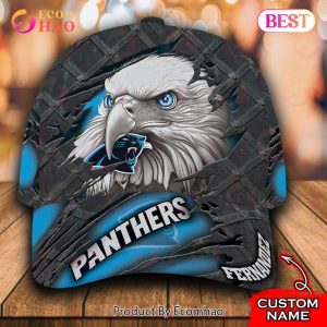 NFL Carolina Panthers Special Eagle Bird Design Cap Custom Name