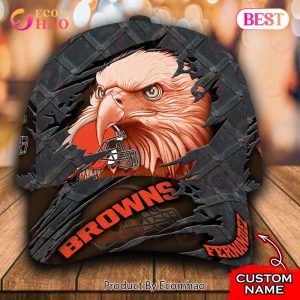NFL Cleveland Browns Special Eagle Bird Design Cap Custom Name