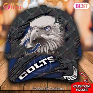 NFL Indianapolis Colts Special Eagle Bird Design Cap Custom Name