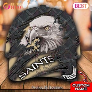 NFL New Orleans Saints Special Eagle Bird Design Cap Custom Name