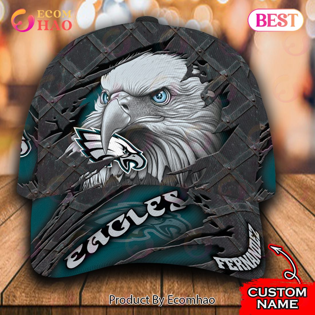 NFL New England Patriots Special Eagle Bird Design Cap Custom Name