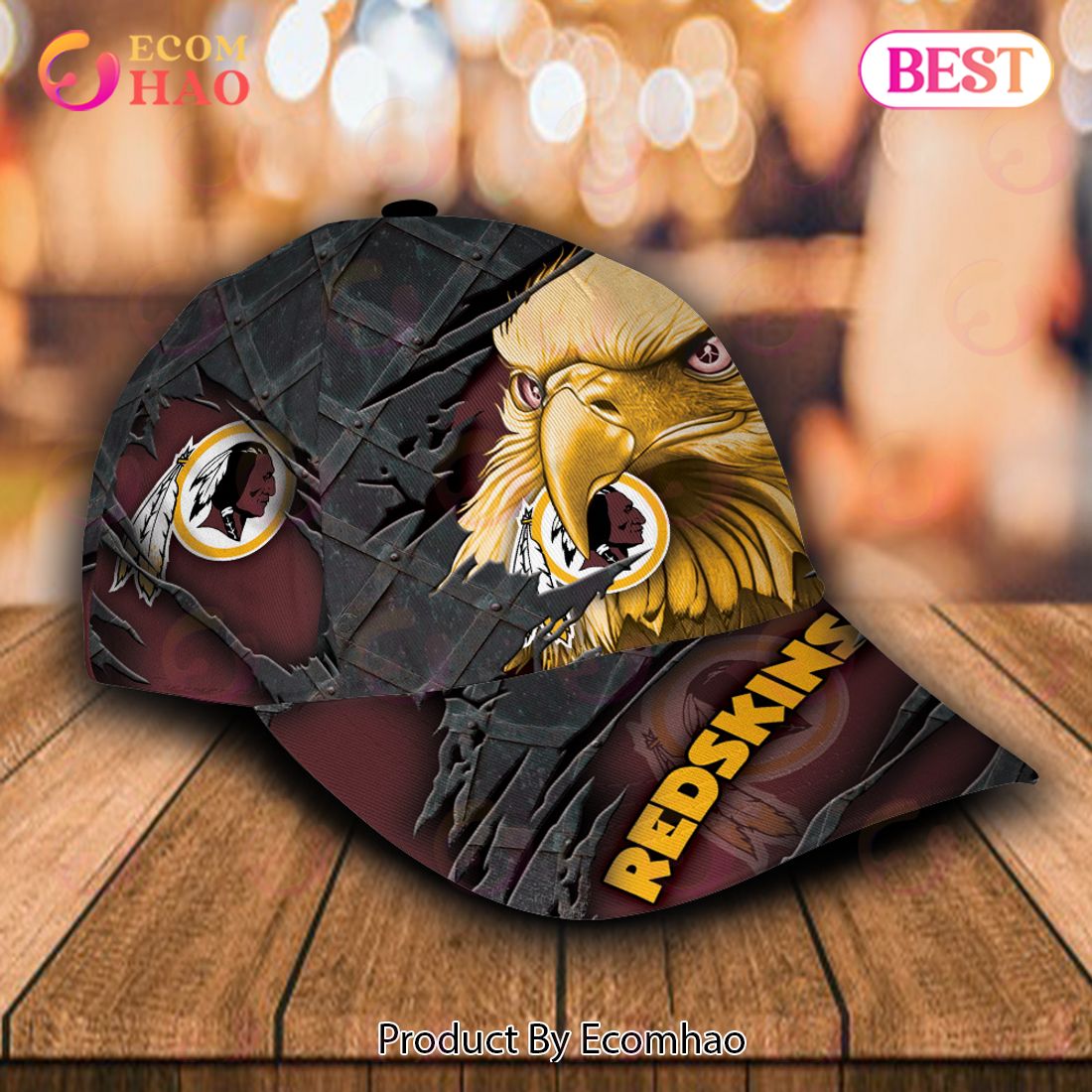 NFL Washington Redskins Special Eagle Bird Design Cap Custom Name