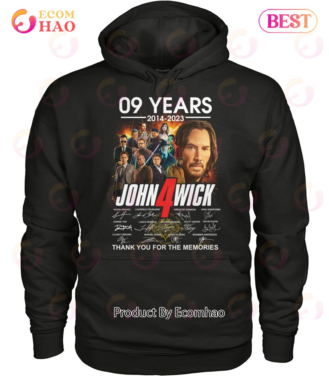 09 Years Of 2014 - 2023 John Wick Thank You For The Memories T-Shirt -  Ecomhao Store