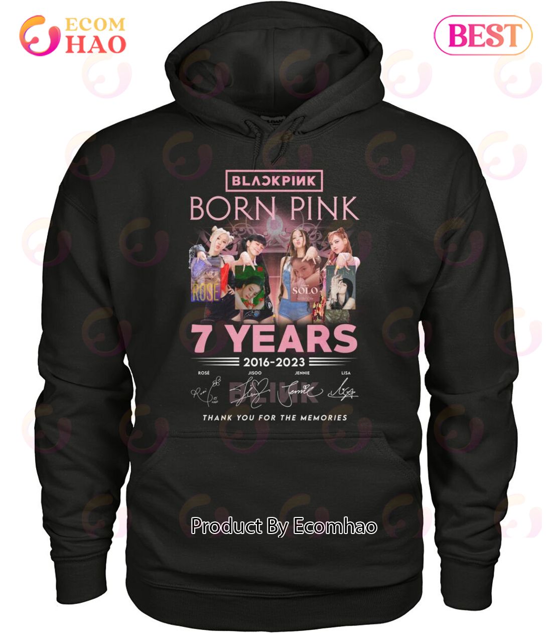 Black Pink Born Pink 7 Years 2016 – 2023 Thank You For The Memories T-Shirt