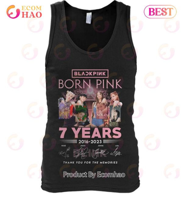 Black Pink Born Pink 7 Years 2016 – 2023 Thank You For The Memories T-Shirt