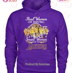 Real Women Love Basketball Smart Women Love The Lakers T-Shirt