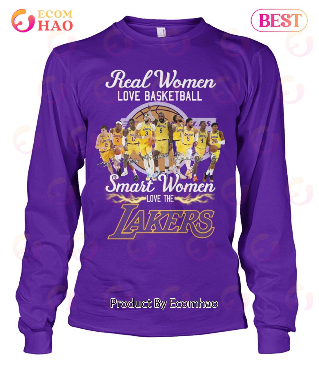 Cheap Real Women Love Basketball Smart Women Love The Lackers T