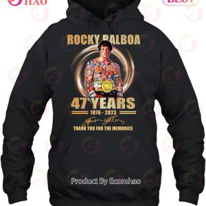 Rocky Balboa 47 Years 1976 – 2023 Thank You For The Memories T-Shirt