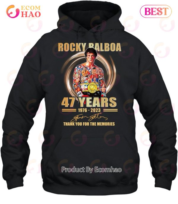 Rocky Balboa 47 Years 1976 – 2023 Thank You For The Memories T-Shirt